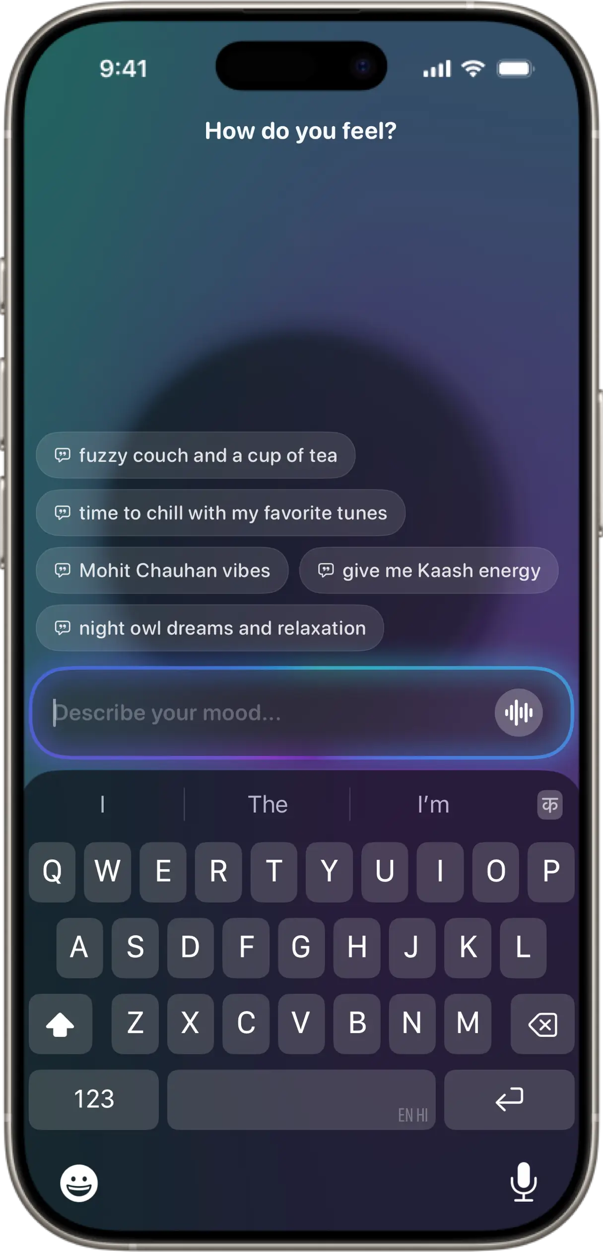 気分を入力・発話するだけで音楽が始まるMood DialのAsk Mood機能
